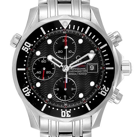 omega seamaster chronograph black dial